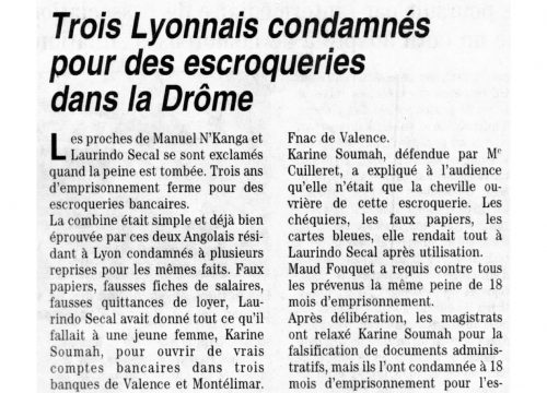 Drome – 3 Lyonnais Escroquerie