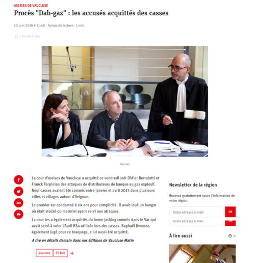 Procès « Dab-gaz » : les accusés acquittés des casses