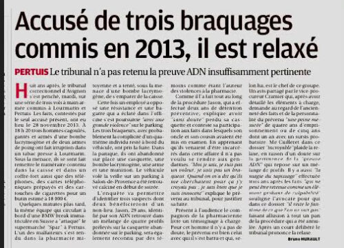 Accusé de trois braquages commis en 2013, il est relaxé