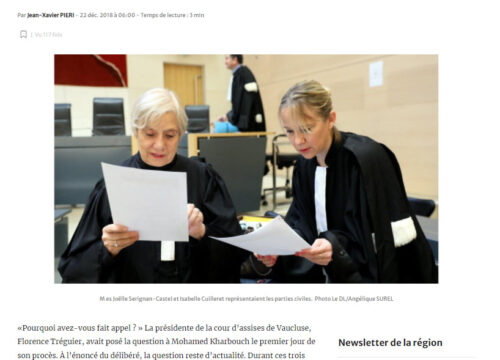 La cour d’assises de Vaucluse statuant en appel a rendu hier son verdict.